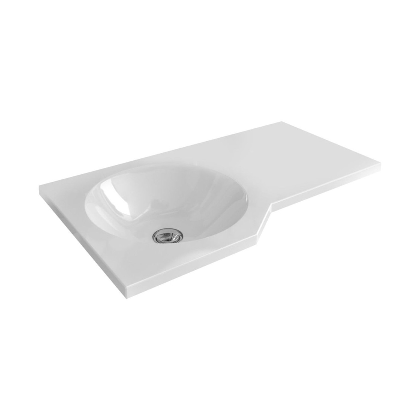 Umywalka Wisząca Solid Surface 60x34 cm Lewa Z Otworem Na Baterię Be Spot Biały Połysk CEEX.2301.600.WH Excellent Umywalka Wisząca Solid Surface 60x34 cm Lewa Z Otworem Na Baterię Be Spot Biały Połysk CEEX.2301.600.WH Excellent