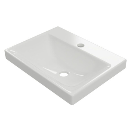 Umywalka Meblowa 50x37 cm Prostokątna Z Otworem Na Baterię Blanko Biały Połysk CENL.6317.500.WH Excellent