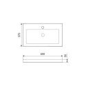 Umywalka Meblowa 50x37 cm Prostokątna Z Otworem Na Baterię Blanko Biały Połysk CENL.6317.500.WH Excellent Umywalka Meblowa 50x37 cm Prostokątna Z Otworem Na Baterię Blanko Biały Połysk CENL.6317.500.WH Excellent
