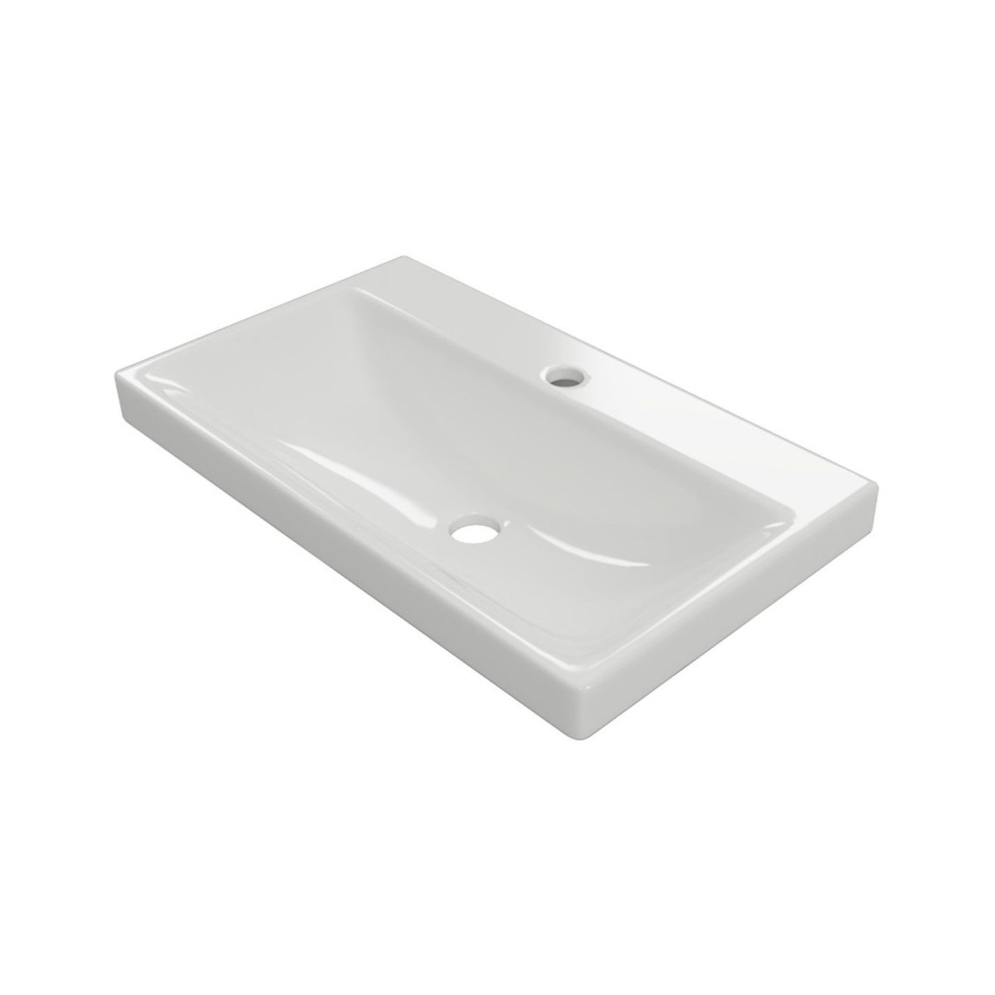Umywalka Meblowa 65x37 cm Prostokątna Z Otworem Na Baterię Blanko Biały Połysk CENL.6317.650.WH Excellent Umywalka Meblowa 65x37 cm Prostokątna Z Otworem Na Baterię Blanko Biały Połysk CENL.6317.650.WH Excellent