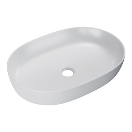 Umywalka Nablatowa 61x41 cm Owalna Jima Biały Mat CEAC.2001.615.WHM Excellent