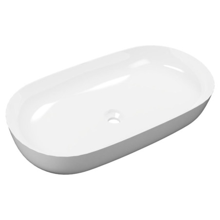 Umywalka Nablatowa 71x41 cm Owalna Jima Biały Połysk CEAC.2001.710.WH Excellent
