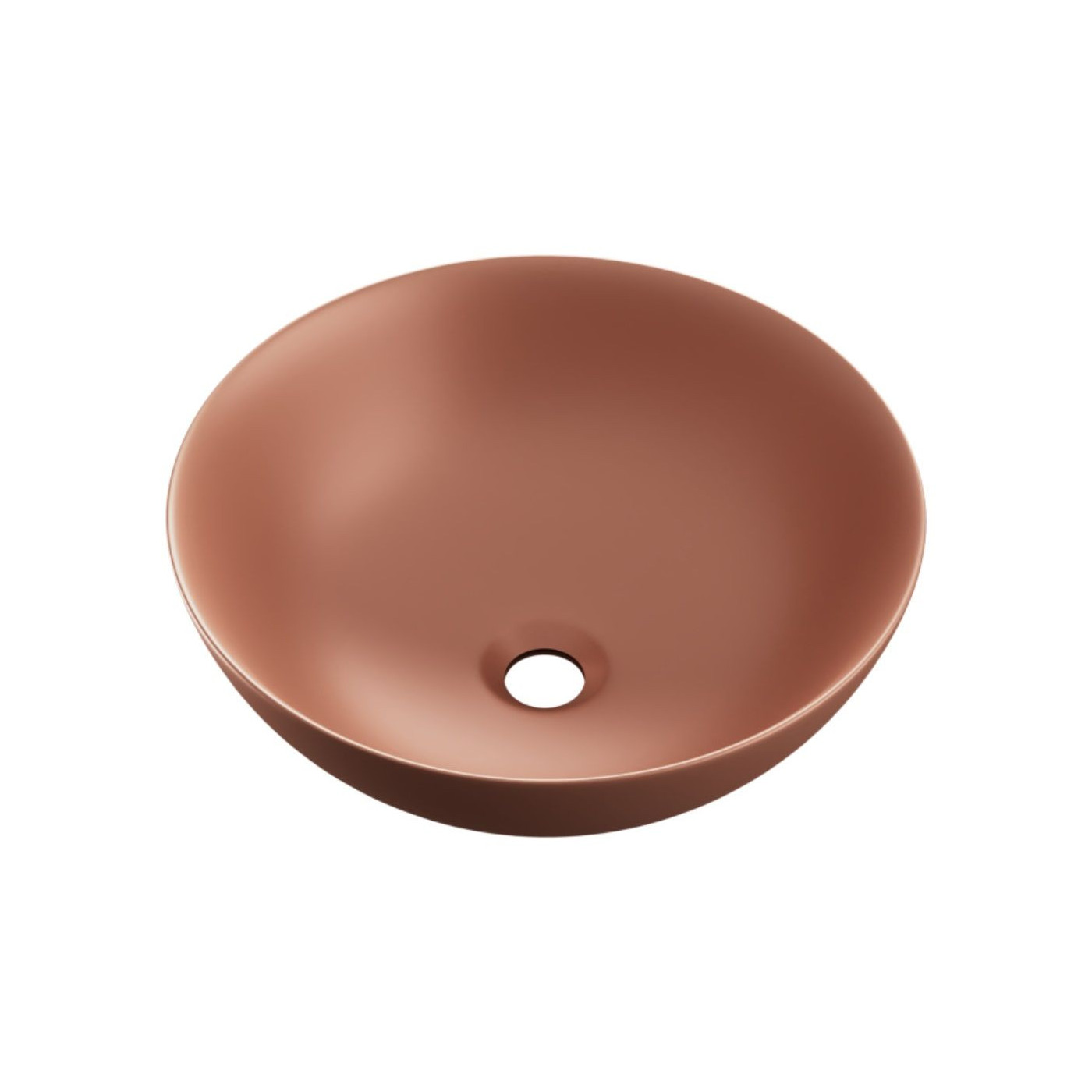 Umywalka Nablatowa 40 cm Okrągła Luqa Terracotta Mat CEAC.6401.400.TEM Excellent Umywalka Nablatowa 40 cm Okrągła Luqa Terracotta Mat CEAC.6401.400.TEM Excellent