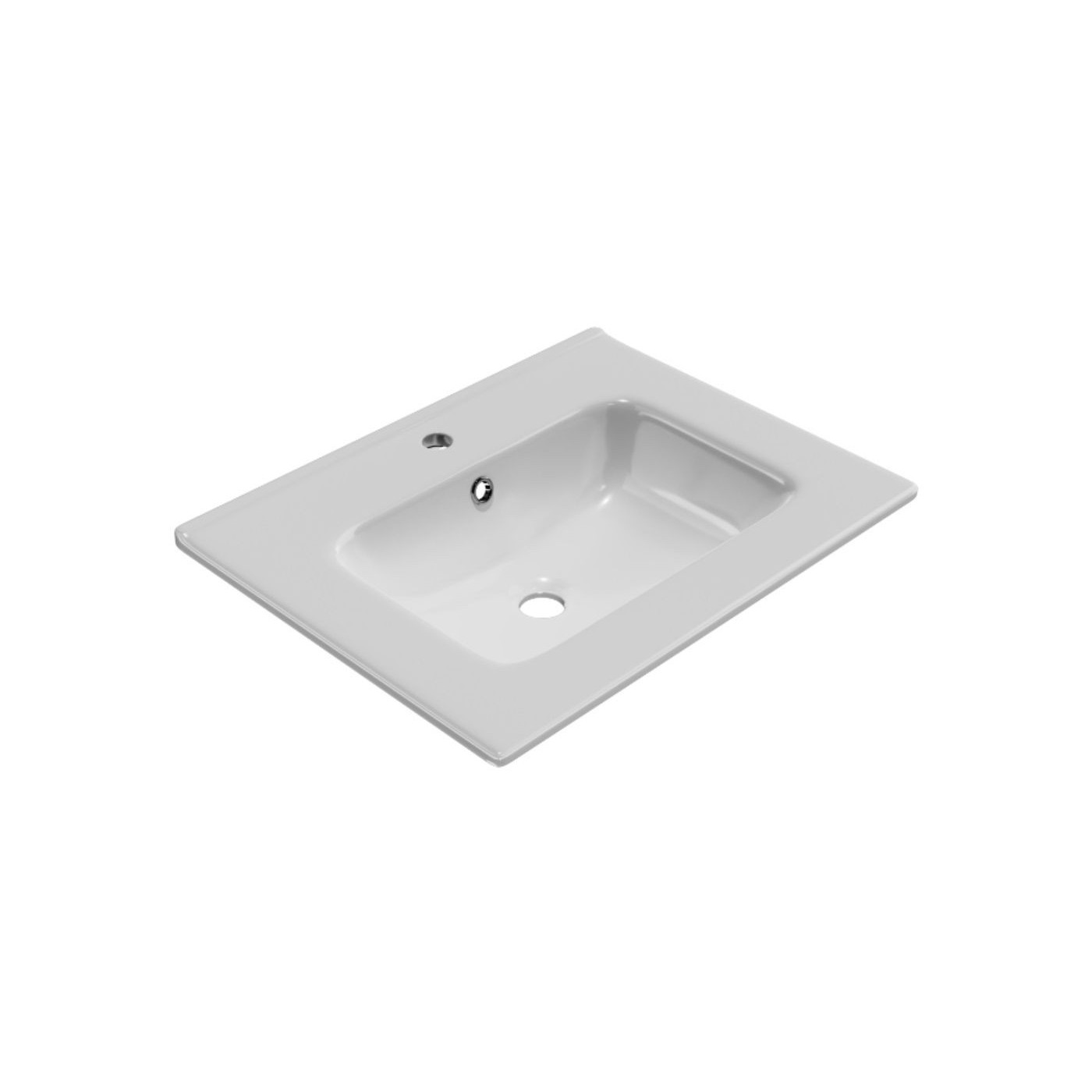 Umywalka Meblowa 61x46,5 cm Prostokątna Z Otworem Na Baterię Pik Biały Połysk CEEX.6517.600.WH Excellent Umywalka Meblowa 61x46,5 cm Prostokątna Z Otworem Na Baterię Pik Biały Połysk CEEX.6517.600.WH Excellent