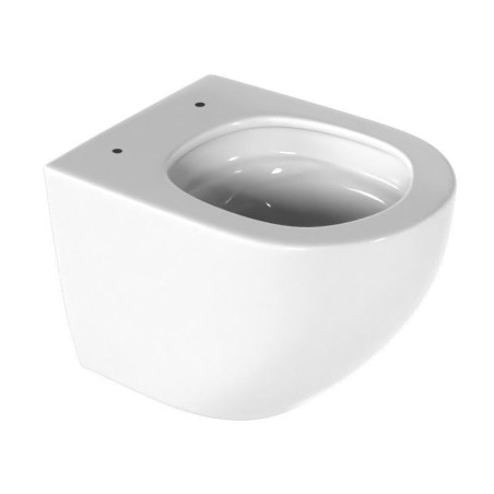 Miska WC 48 cm Wisząca Bezrantowa Z Systemem Spłukiwania Spin 360 Luqa Biały Połysk CEAC.6403.480.WH Excellent