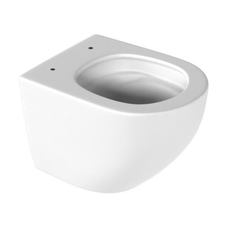 Miska WC 48 cm Wisząca Bezrantowa Z Systemem Spłukiwania Spin 360 Luqa Biały Mat CEAC.6403.480.WHM Excellent