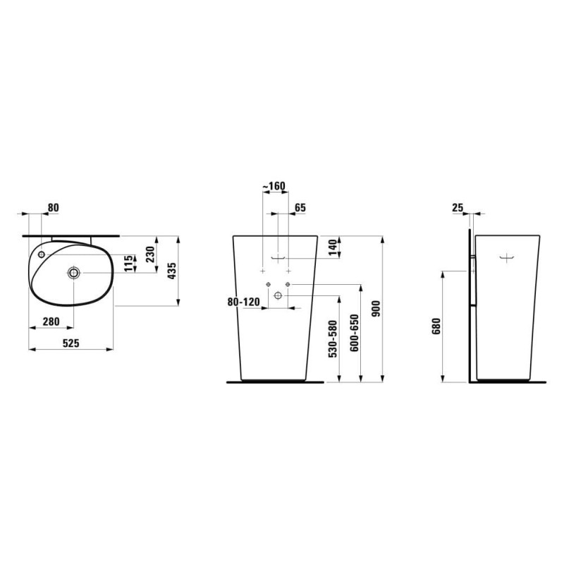 Monolityczna Umywalka Przyścienna 525x435x900 mm Z 1 Otworem Na Baterię Palomba Biały H8118040001041 Laufen Monolityczna Umywalka Przyścienna 525x435x900 mm Z 1 Otworem Na Baterię Palomba Biały H8118040001041 Laufen