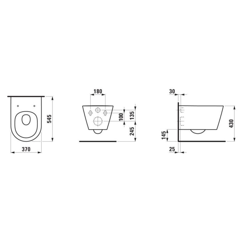 Miska WC Podwieszana Silent Flush 545x370 mm Kartell Biały H8213310000001 Laufen Miska WC Podwieszana Silent Flush 545x370 mm Kartell Biały H8213310000001 Laufen