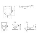 Zestaw 3w1 Miska WC Podwieszana Rimless 545x370 mm + Deska WC Wolnoopadająca + Podkładka Kartell Biały H8663300000001 Laufen Zestaw 3w1 Miska WC Podwieszana Rimless 545x370 mm + Deska WC Wolnoopadająca + Podkładka Kartell Biały H8663300000001 Laufen