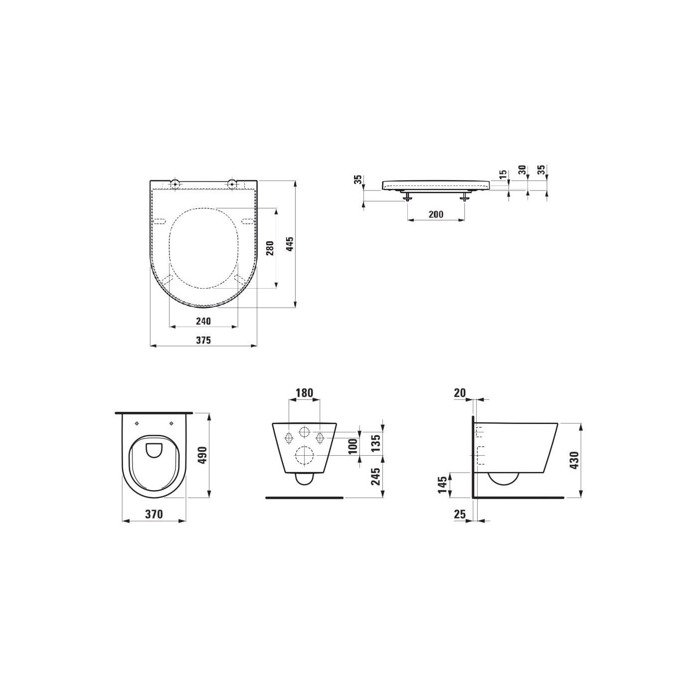 Zestaw 3w1 Miska WC Podwieszana Rimless Compacto 490x370 mm + Deska WC Wolnoopadająca + Mata Kartell Biały H8663330000001 Laufen Zestaw 3w1 Miska WC Podwieszana Rimless Compacto 490x370 mm + Deska WC Wolnoopadająca + Mata Kartell Biały H8663330000001 Laufen