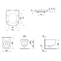 Zestaw 3w1 Miska WC Podwieszana Silent Flush 540x360 mm + Deska WC Wolnoopadająca + Mata Meda Biały H8661100000001 Laufen Zestaw 3w1 Miska WC Podwieszana Silent Flush 540x360 mm + Deska WC Wolnoopadająca + Mata Meda Biały H8661100000001 Laufen