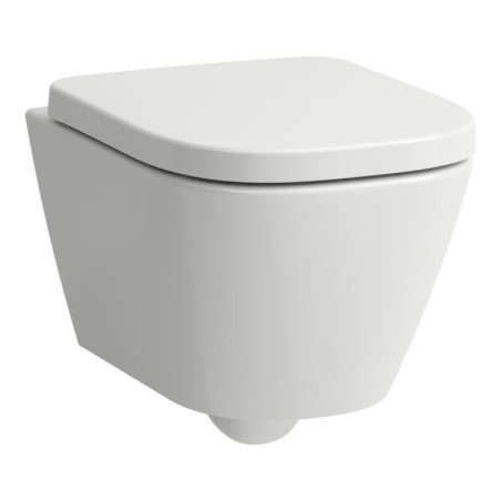 Zestaw 3w1 Miska WC Podwieszana Silent Flush Compacto 490x360 mm + Deska Wolnoopadająca + Mata Meda Biały H8661130000001 Laufen