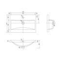 Umywalka Meblowa Go 60 61x41 Biała 1052 Defra Umywalka Meblowa Go 60 61x41 Biała 1052 Defra