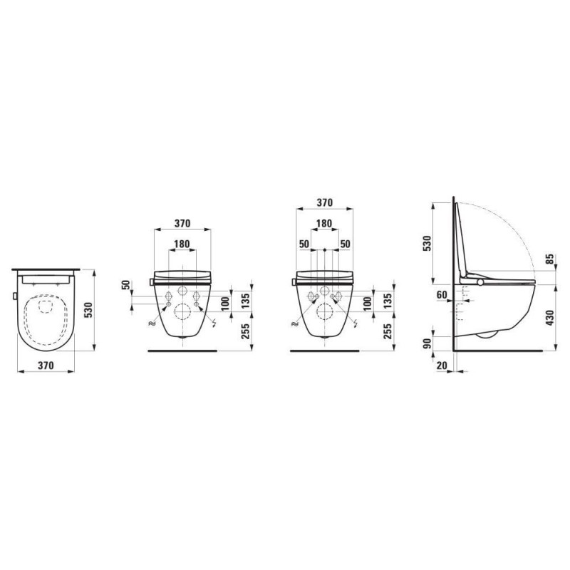Toaleta Myjąca Cleanet Pro Biały H600890000S002 Laufen Toaleta Myjąca Cleanet Pro Biały H600890000S002 Laufen