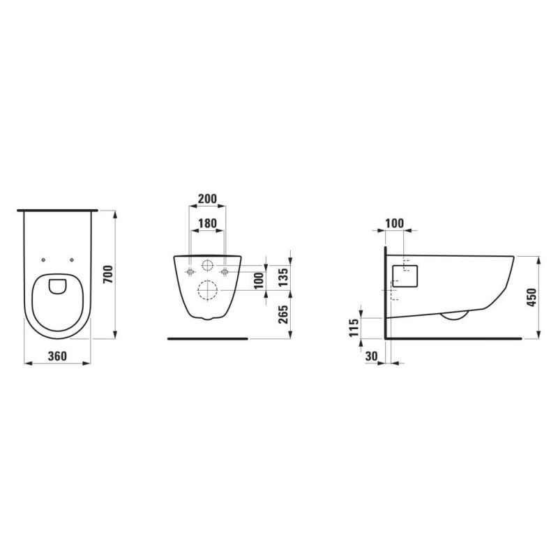 Miska WC Podwieszana Dla Osób Niepełnosprawnych Rimless 700x360 mm Pro Liberty Biały H8219600000001 Laufen Miska WC Podwieszana Dla Osób Niepełnosprawnych Rimless 700x360 mm Pro Liberty Biały H8219600000001 Laufen