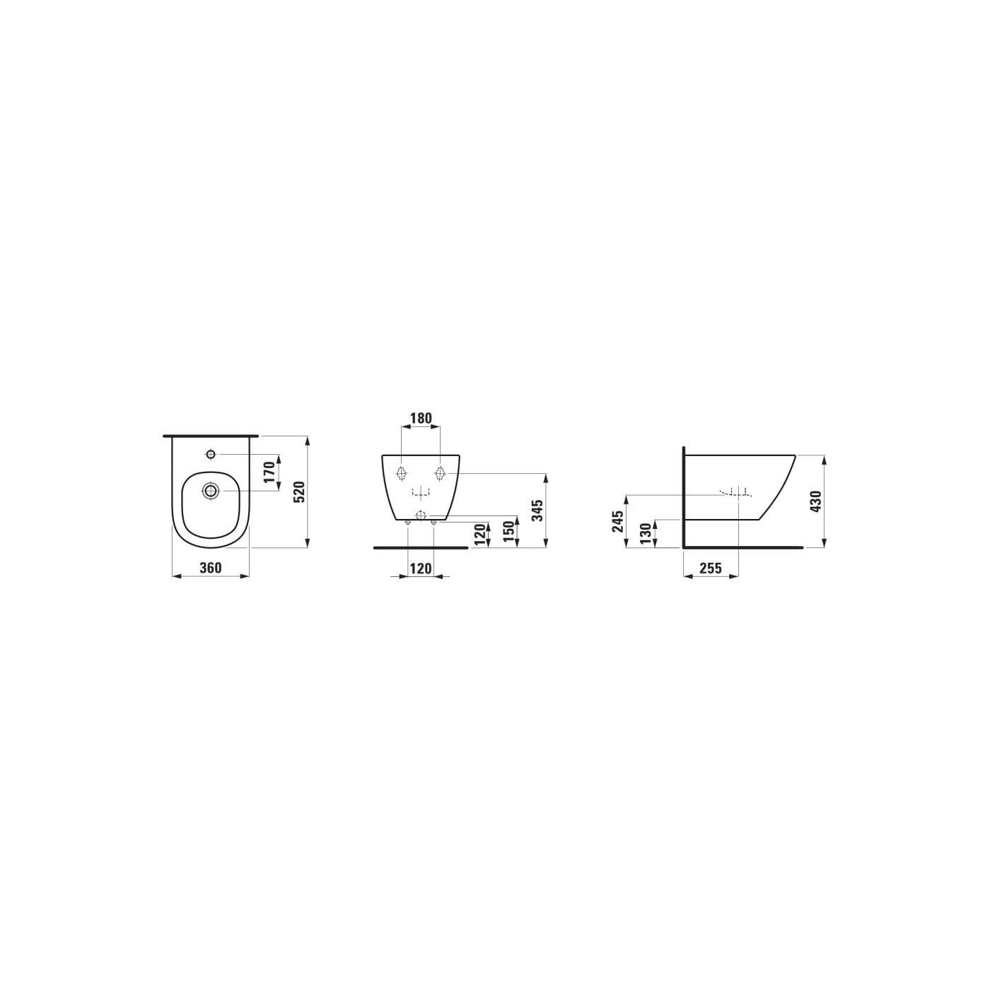 Bidet Podwieszany Advanced 520x360 mm Z Otworem Na Baterię Na Środku Z Otworem Przelewowym Lua Biały H8300810003021 Laufen Bidet Podwieszany Advanced 520x360 mm Z Otworem Na Baterię Na Środku Z Otworem Przelewowym Lua Biały H8300810003021 Laufen