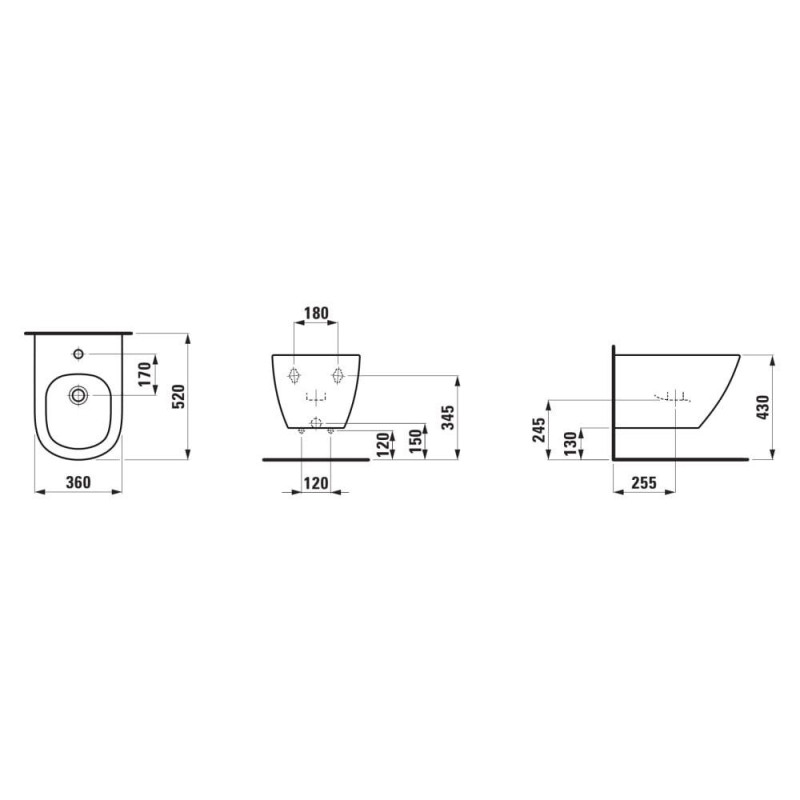 Bidet Podwieszany Advanced 520x360 mm Z Otworem Na Baterię Na Środku Z Otworem Przelewowym Lua Biały H8300810003021 Laufen Bidet Podwieszany Advanced 520x360 mm Z Otworem Na Baterię Na Środku Z Otworem Przelewowym Lua Biały H8300810003021 Laufen
