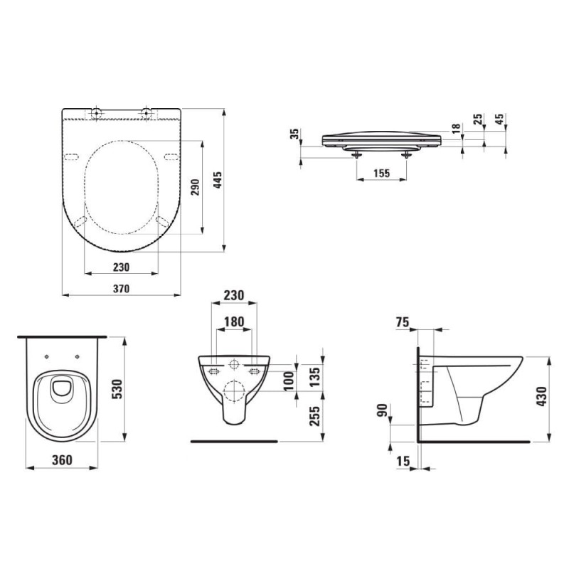 Zestaw 3w1 Miska Podwieszana Rimless + Deska WC Slim + Izolacja Akustyczna Pro B Biały H8669510000001 Laufen Zestaw 3w1 Miska Podwieszana Rimless + Deska WC Slim + Izolacja Akustyczna Pro B Biały H8669510000001 Laufen