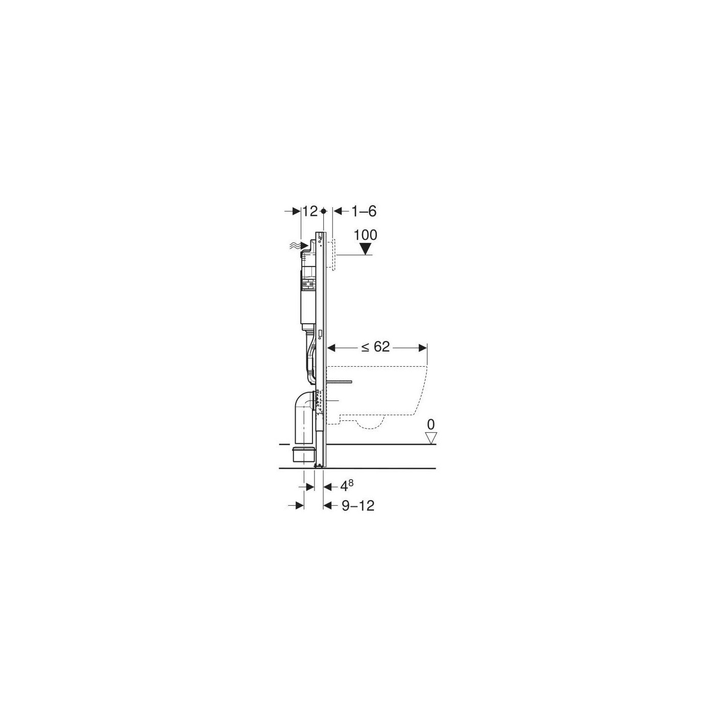 Stelaż Podtynkowy Duofix+Wsporniki WC Basic 111.170.00.2 Geberit Stelaż Podtynkowy Duofix+Wsporniki WC Basic 111.170.00.2 Geberit