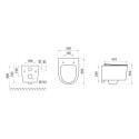 Miska WC Wisząca Loso 360x450x350 mm Biała 492469 Lavita Miska WC Wisząca Loso 360x450x350 mm Biała 492469 Lavita