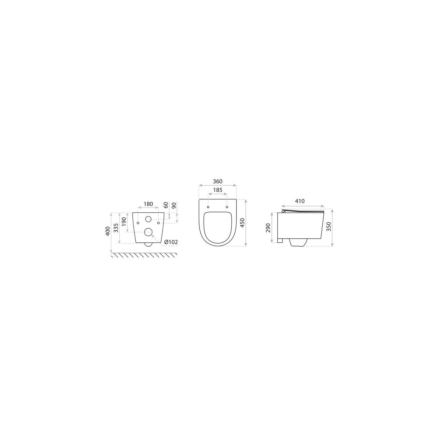 Miska WC Wisząca Loso 360x450x350 mm Biała 492469 Lavita Miska WC Wisząca Loso 360x450x350 mm Biała 492469 Lavita