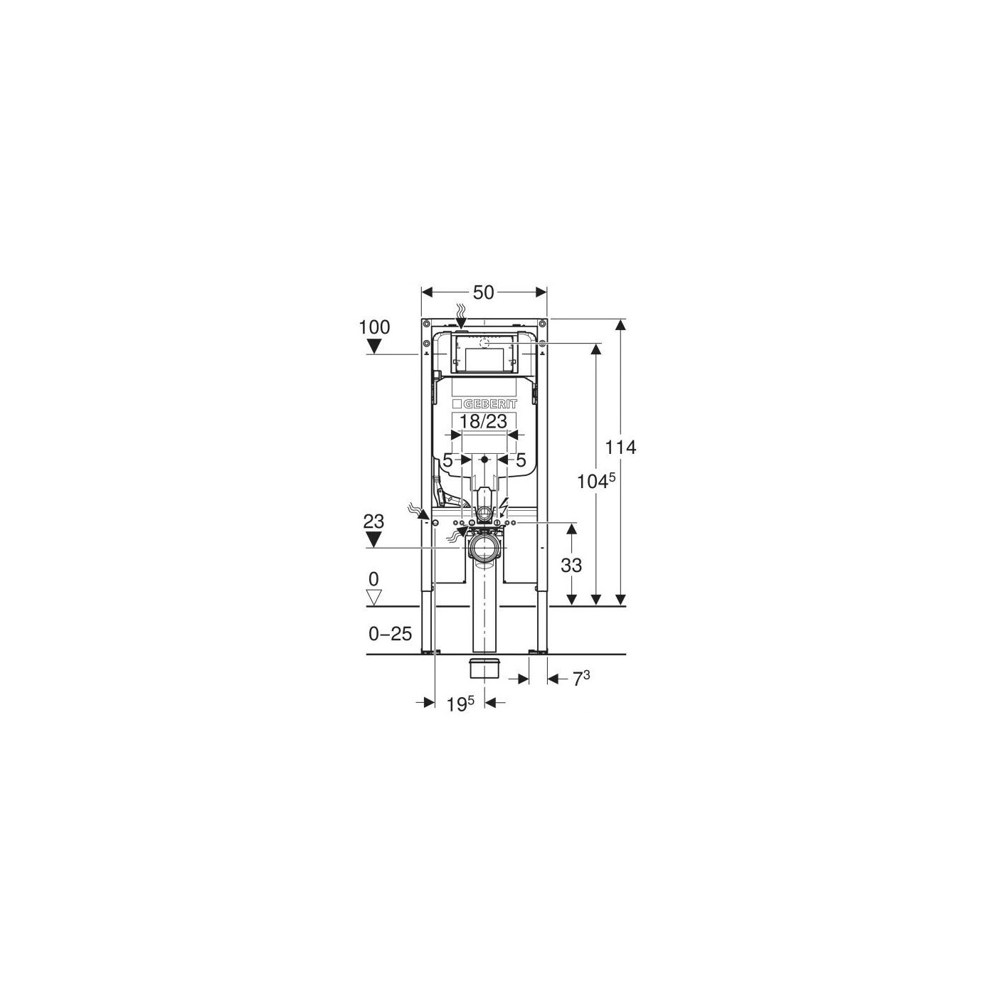 Stelaż Podtynkowy Duofix Sigma 114cm Ze Wspornikami 111.796.00.2 Geberit Stelaż Podtynkowy Duofix Sigma 114cm Ze Wspornikami 111.796.00.2 Geberit