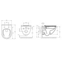 Miska WC Podwieszana Rimles Z Deską Wolnoopadającą Slim Hebe Pack A34H138000 Roca Miska WC Podwieszana Rimles Z Deską Wolnoopadającą Slim Hebe Pack A34H138000 Roca