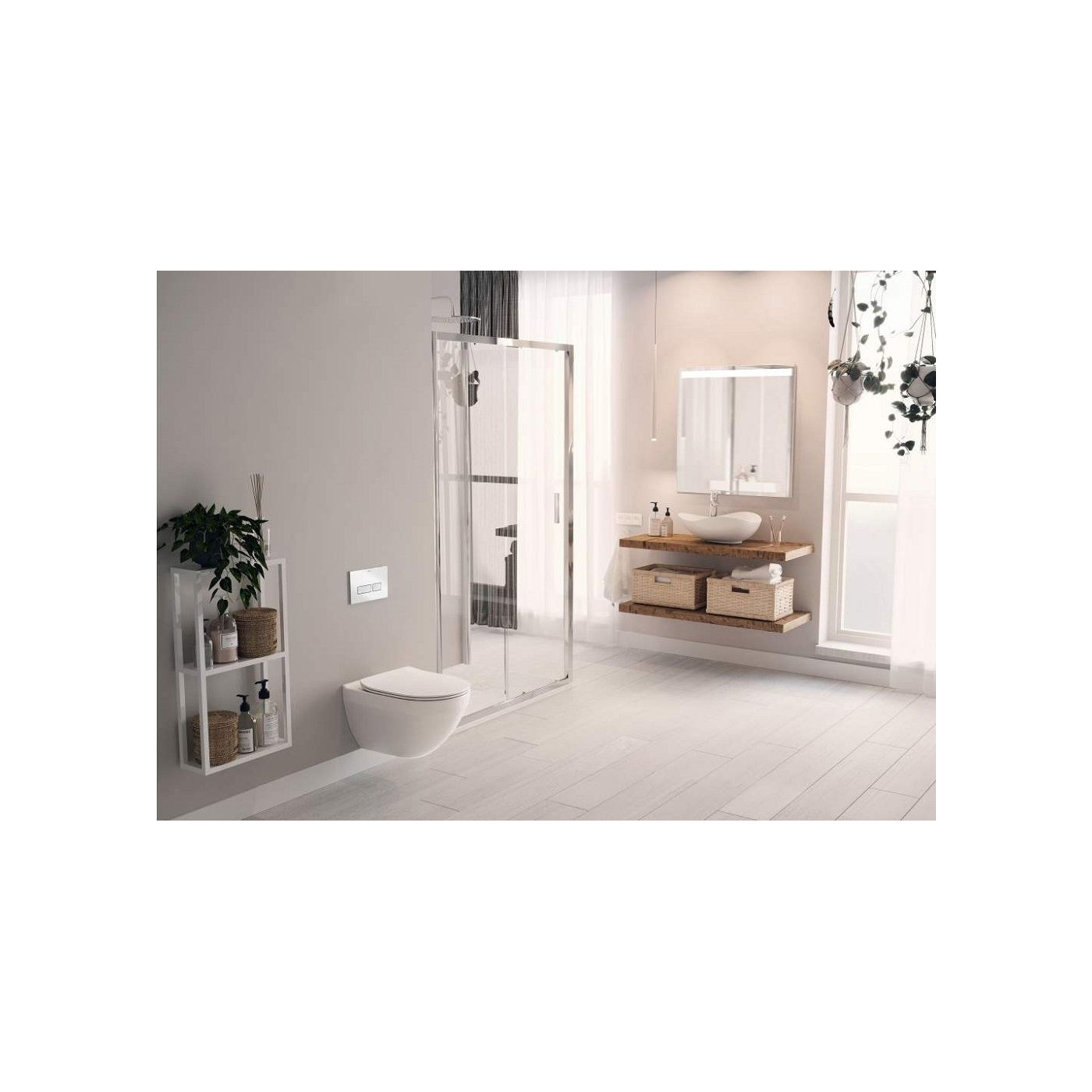 Miska WC Podwieszana Rimles Z Deską Wolnoopadającą Slim Hebe Pack A34H138000 Roca Miska WC Podwieszana Rimles Z Deską Wolnoopadającą Slim Hebe Pack A34H138000 Roca