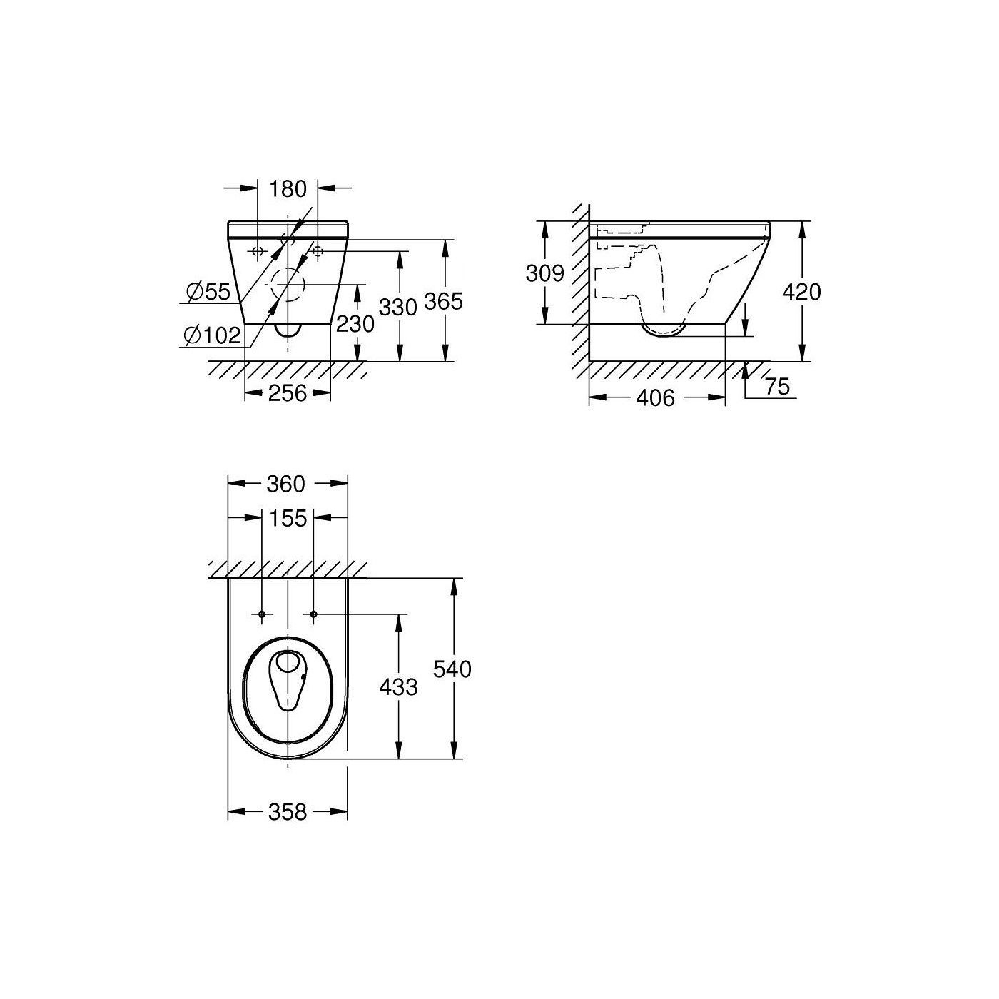 Miska WC Wisząca Długa 54cm Euro 2.0 Biel Alpejska 102485SH00 Grohe Miska WC Wisząca Długa 54cm Euro 2.0 Biel Alpejska 102485SH00 Grohe