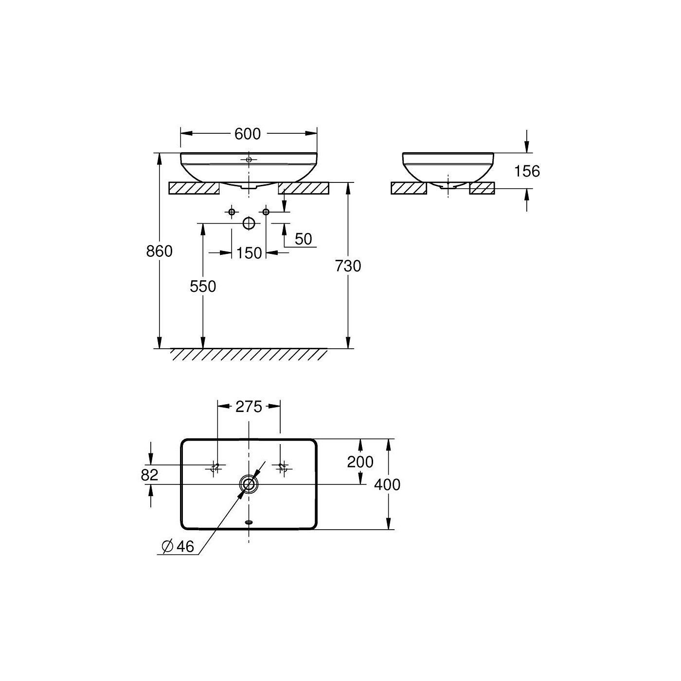 Umywalka Nablatowa 60x40cm Z Przelewem Euro 2.0 Biel Alpejska 102434SH00 Grohe Umywalka Nablatowa 60x40cm Z Przelewem Euro 2.0 Biel Alpejska 102434SH00 Grohe