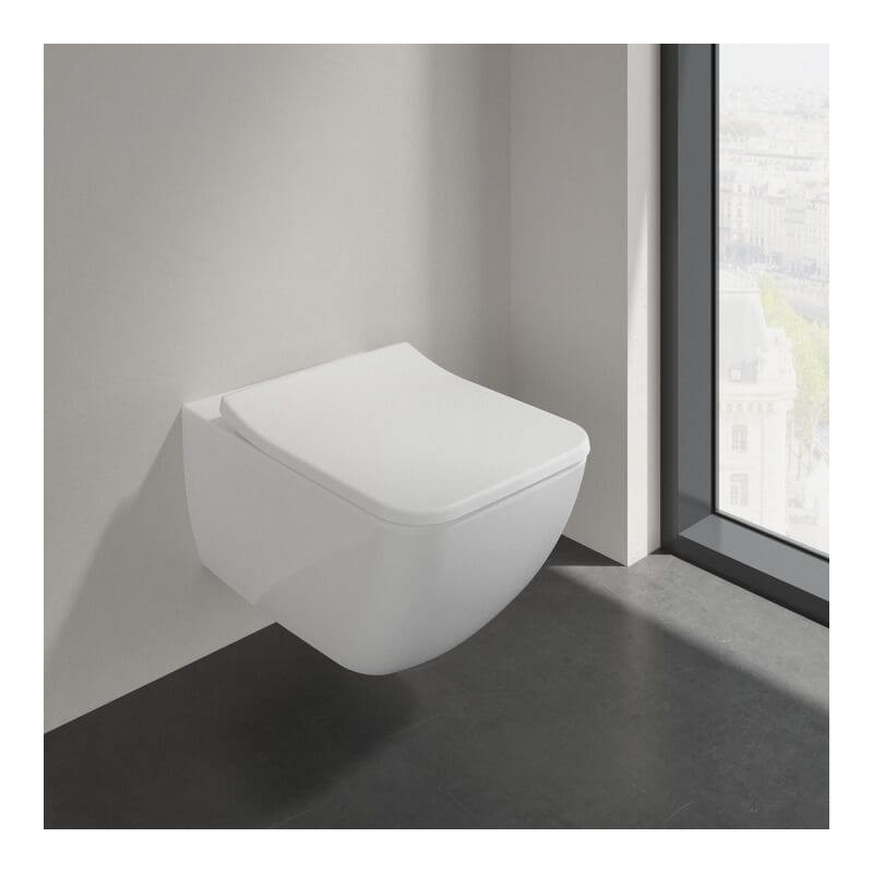 Miska WC Wisząca Bezrantowa Venticello 56x37 Z Deską Wolnoopadającą 4611RS01 Villeroy&Boch Miska WC Wisząca Bezrantowa Venticello 56x37 Z Deską Wolnoopadającą 4611RS01 Villeroy&Boch