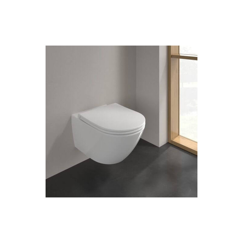 Miska WC Wisząca Universo TwistFlush 56x37 Z Deską Wolnopadającą Combi-Pack 4670T901 Villeroy&Boch Miska WC Wisząca Universo TwistFlush 56x37 Z Deską Wolnopadającą Combi-Pack 4670T901 Villeroy&Boch