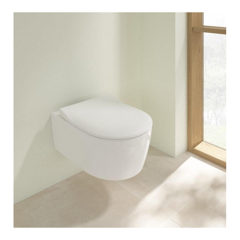 Miska WC Avento CeramicPlus Z Deską Wolnoopadającą Weiss Alpin 5656RSR1 Villeroy&Boch Miska WC Avento CeramicPlus Z Deską Wolnoopadającą Weiss Alpin 5656RSR1 Villeroy&Boch