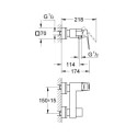 Jednouchwytowa Bateria Prysznicowa Eurocube 23145000 Grohe Jednouchwytowa Bateria Prysznicowa Eurocube 23145000 Grohe
