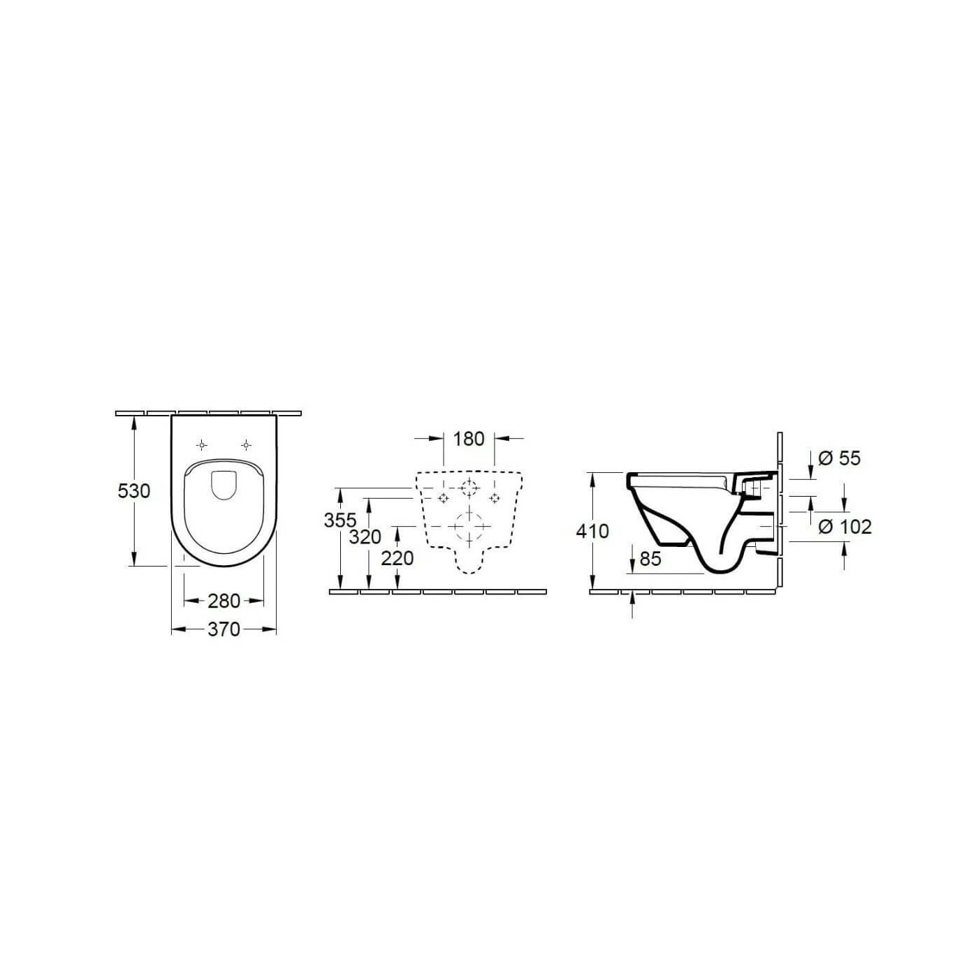 Miska WC Wisząca Architectura Z Powłoką CeramicPlus 37x53 Alpin Weiss 5684R0R1 Villeroy&Boch Miska WC Wisząca Architectura Z Powłoką CeramicPlus 37x53 Alpin Weiss 5684R0R1 Villeroy&Boch