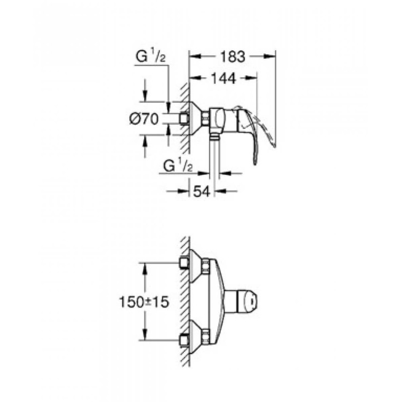 Bateria prysznicowa Eurosmart 33555002 Grohe Bateria prysznicowa Eurosmart 33555002 Grohe