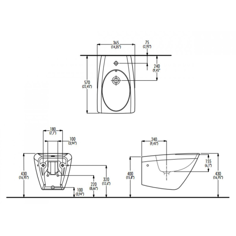 Bidet Podwieszany Shift C65401 Palazzani Bidet Podwieszany Shift C65401 Palazzani