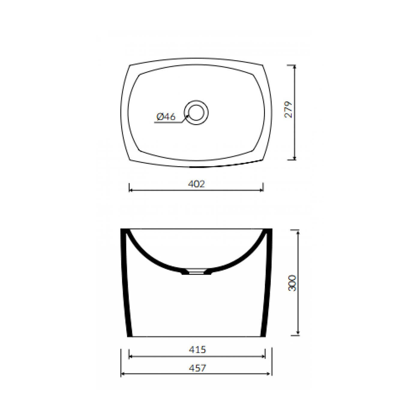 Umywalka Nablatowa Isar 45x30 597040020010 Marmorin Umywalka Nablatowa Isar 45x30 597040020010 Marmorin