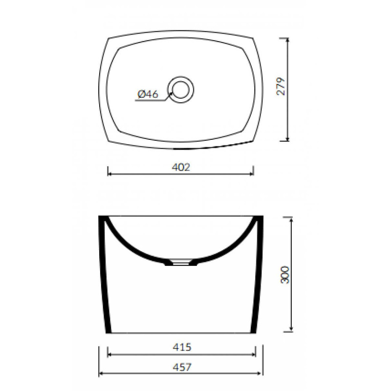Umywalka Nablatowa Isar 45x30 597040020010 Marmorin Umywalka Nablatowa Isar 45x30 597040020010 Marmorin