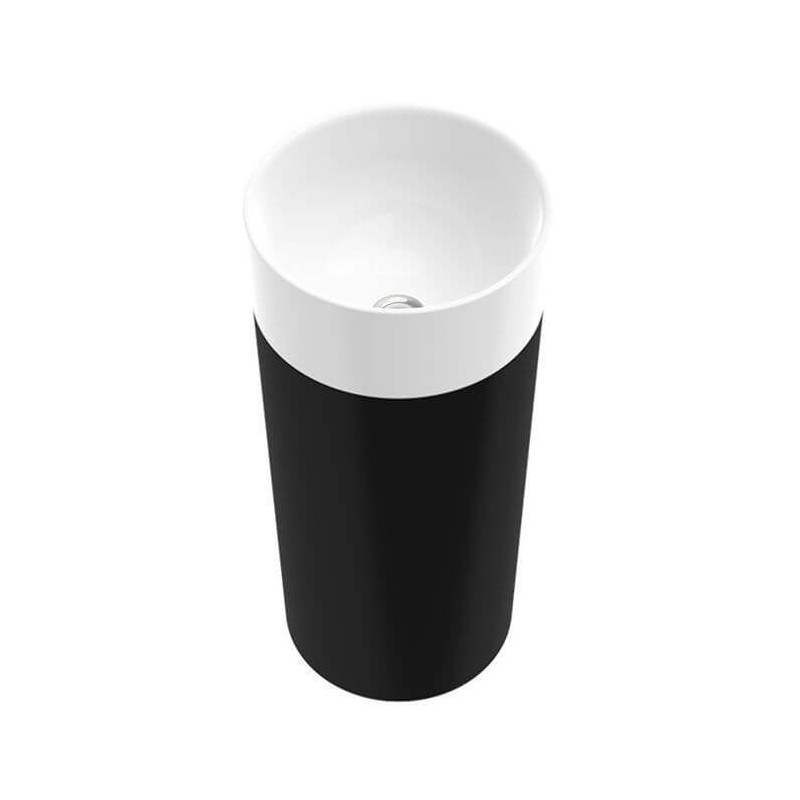 Umywalka Wolnostojąca Z Czarnym Postumentem Duo S 38x38 P_S_536_04_0380 Marmorin Umywalka Wolnostojąca Z Czarnym Postumentem Duo S 38x38 P_S_536_04_0380 Marmorin