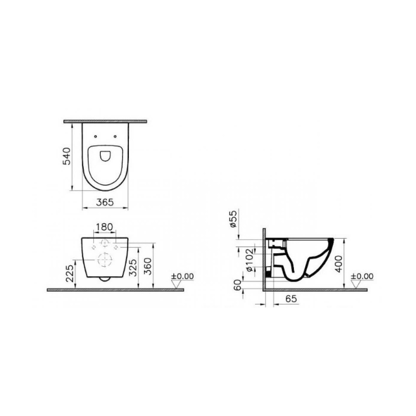 Zestaw Miska Wisząca Sento Z Deską Wolnoopadającą Sento 7748-B003-0075+120-003R009 Vitra Zestaw Miska Wisząca Sento Z Deską Wolnoopadającą Sento 7748-B003-0075+120-003R009 Vitra