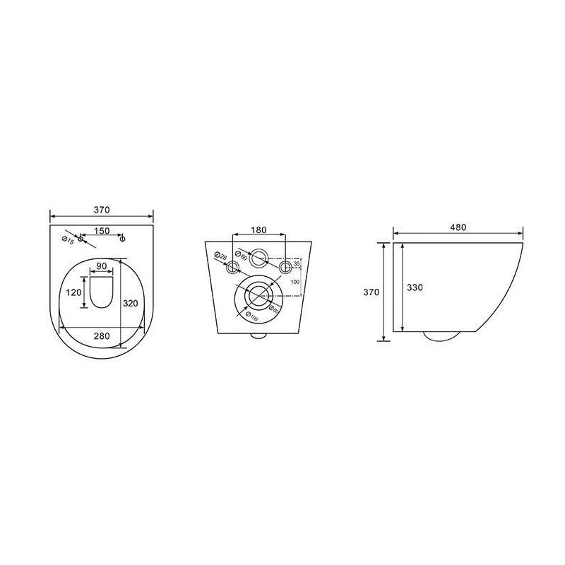 Muszla Wisząca Code 48x37 cm + Deska L-011 Wana Muszla Wisząca Code 48x37 cm + Deska L-011 Wana