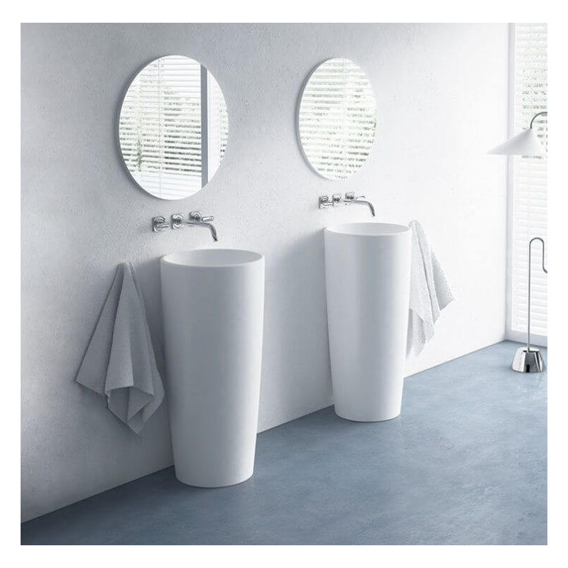 Umywalka Stojąco-Przyścienna Noemi S 40x40x84,5 cm Biały Połysk P_S_062_01_0400 Marmorin Umywalka Stojąco-Przyścienna Noemi S 40x40x84,5 cm Biały Połysk P_S_062_01_0400 Marmorin