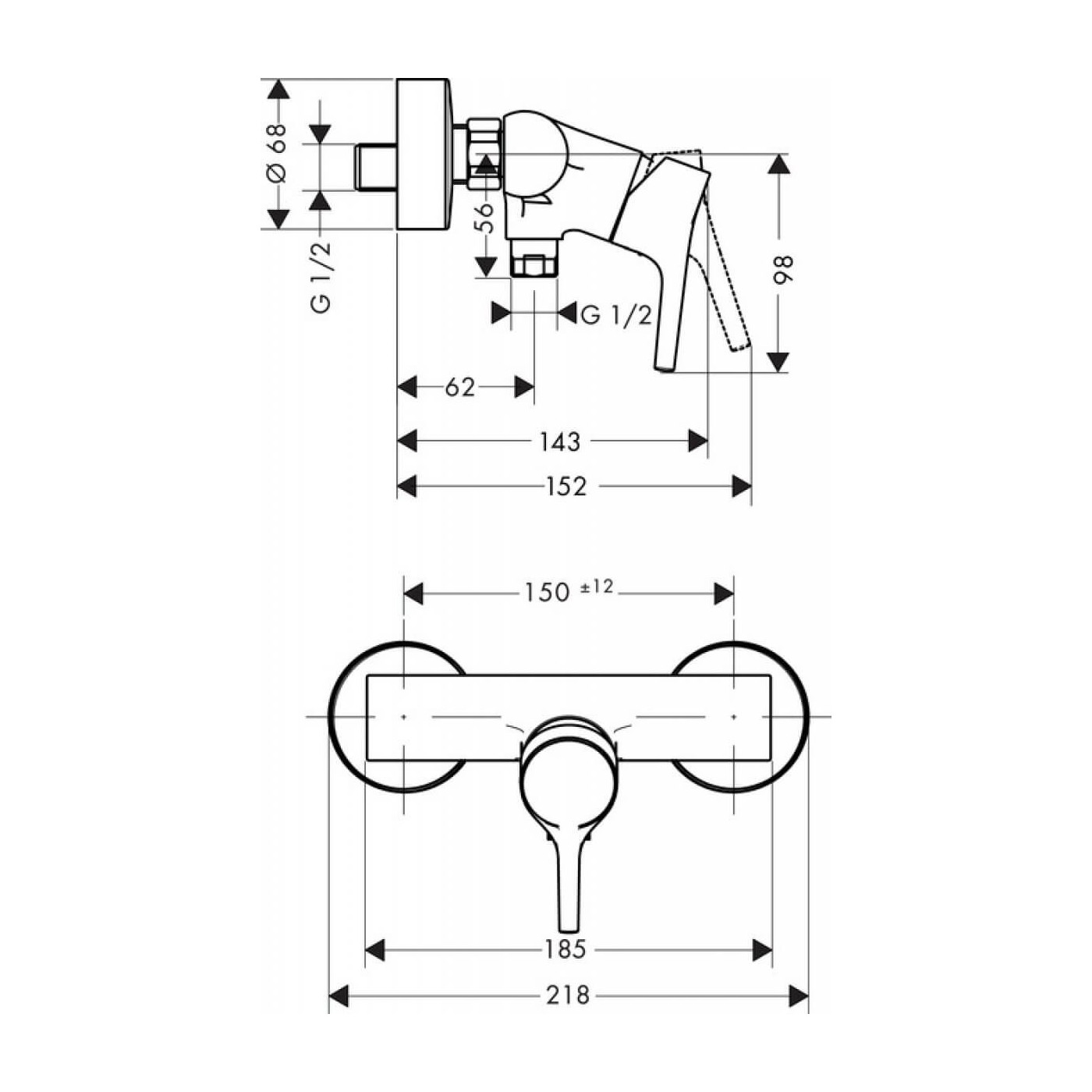 Bateria Prysznicowa Talis S Chrom 72600000 Hansgrohe Bateria Prysznicowa Talis S Chrom 72600000 Hansgrohe