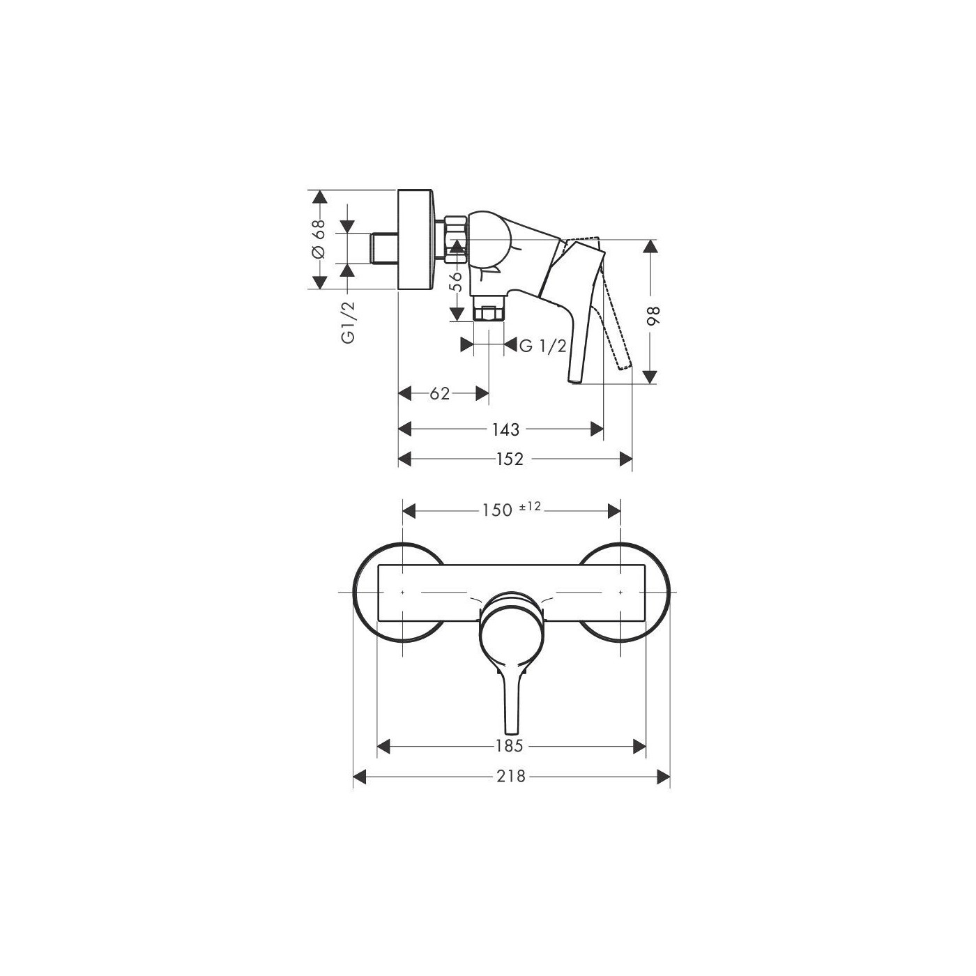 Bateria Prysznicowa Talis S Chrom 72600000 Hansgrohe Bateria Prysznicowa Talis S Chrom 72600000 Hansgrohe