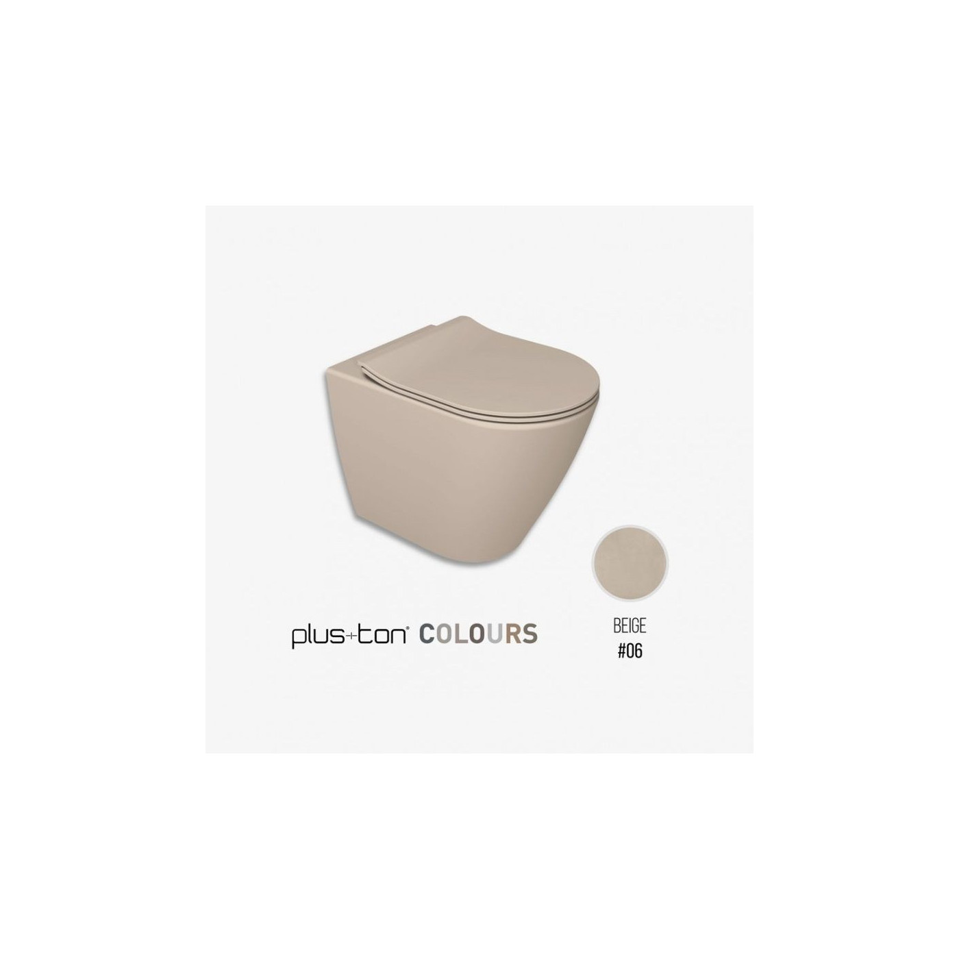 Miska WC Wisząca Rimless Beige Cover Plus+ton 40375R.06 Althea Miska WC Wisząca Rimless Beige Cover Plus+ton 40375R.06 Althea