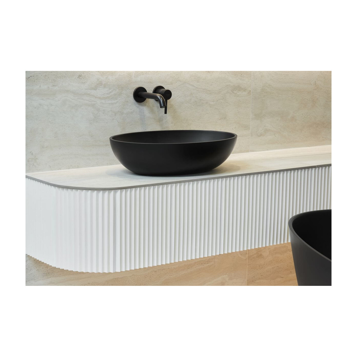 Umywalka Nablatowa Birma I 57x41 Czarny Mat P_U_604_01_0570_6_00_0_106 Marmorin Umywalka Nablatowa Birma I 57x41 Czarny Mat P_U_604_01_0570_6_00_0_106 Marmorin