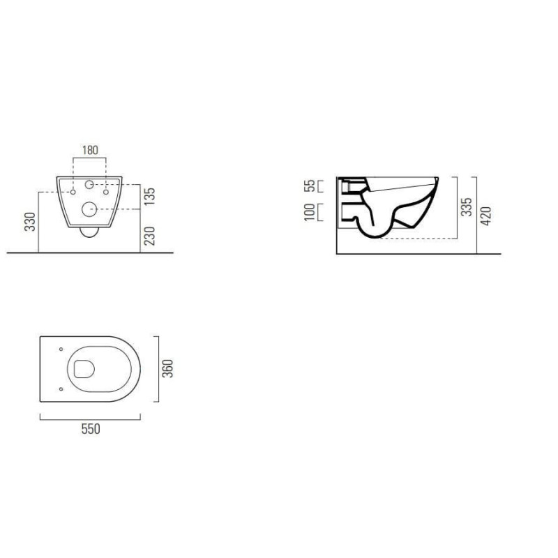 Zestaw WC 55 cm Tortora Mat 881505+MS86CSN05+FISR Gsi Zestaw WC 55 cm Tortora Mat 881505+MS86CSN05+FISR Gsi