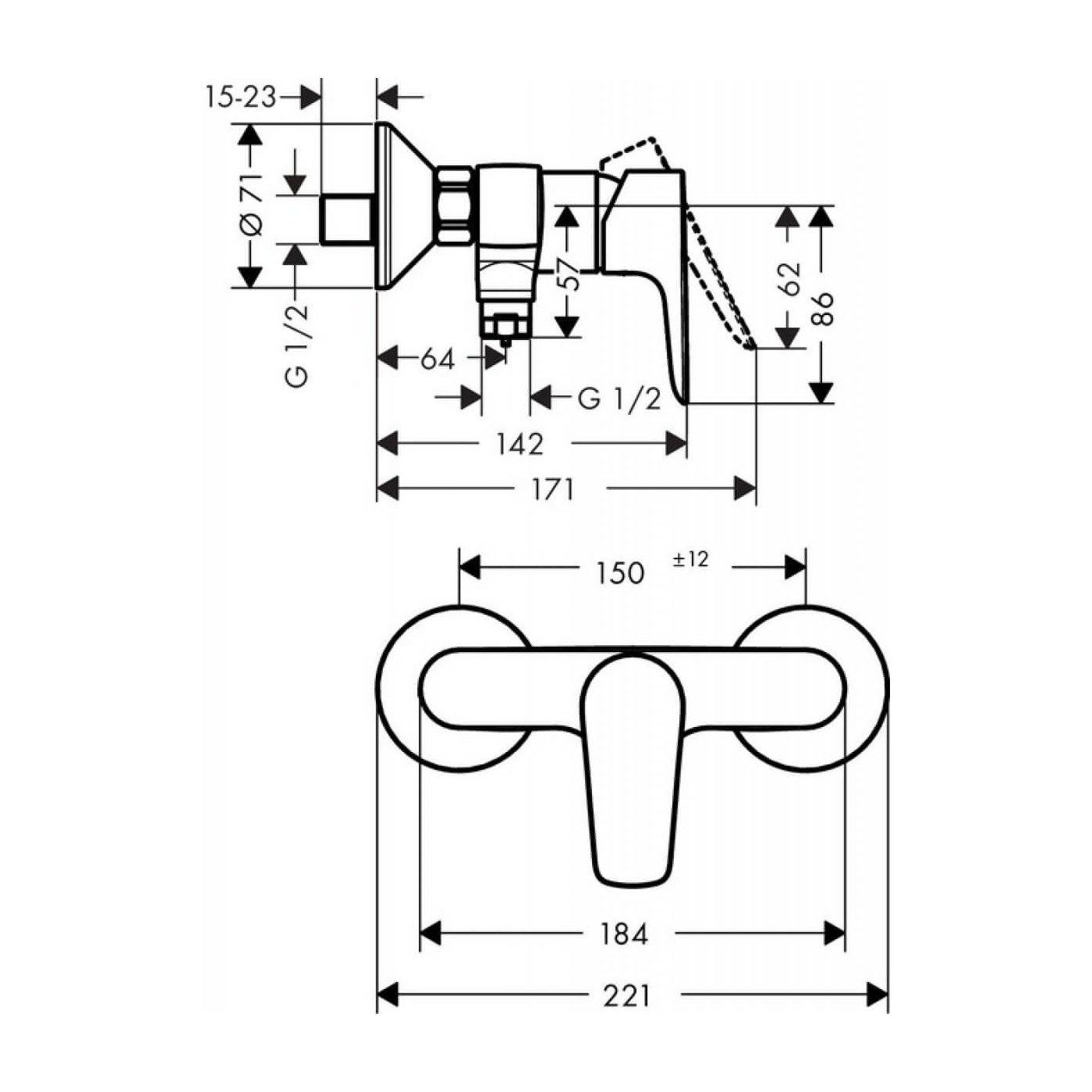 Bateria Prysznicowa Talis E Chrom 71760000 Hansgrohe Bateria Prysznicowa Talis E Chrom 71760000 Hansgrohe