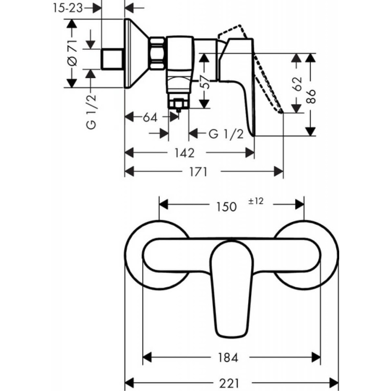 Bateria Prysznicowa Talis E Chrom 71760000 Hansgrohe Bateria Prysznicowa Talis E Chrom 71760000 Hansgrohe